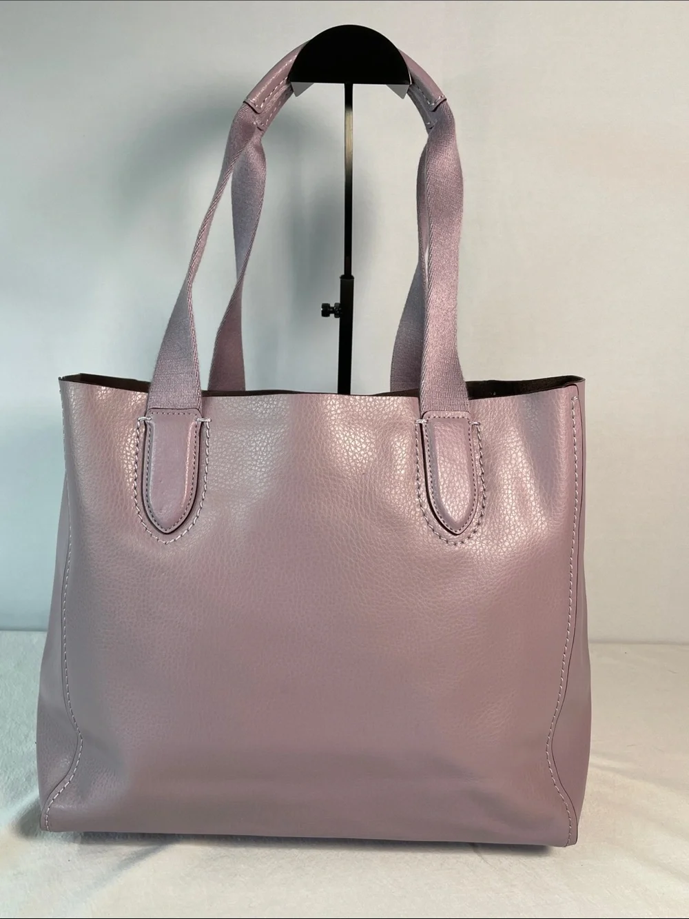 Coach L2054-58860 Derby Leather Tote Lavender Mauve Pebbled Leather
